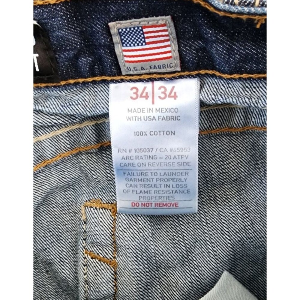 Ariat Jeans FR Men's 34x34 M4 Relaxed Boot Cut Carpenter Work Pant Cat 2 - Picture 7 of 12